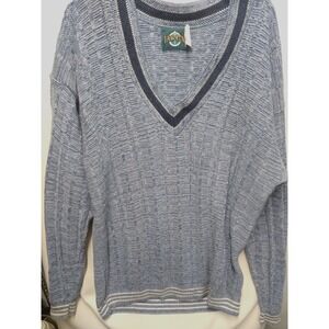 Men's JANTZEN Preppy Sweater BLUE V NECK - XL Tall